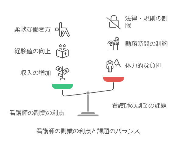 看護師の副業の利点と課題のバランス